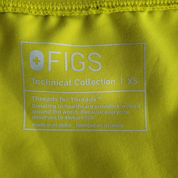 Figs Technical Collection limeade slim fit drawstring scrub pants in size XS - Picture 10 of 11